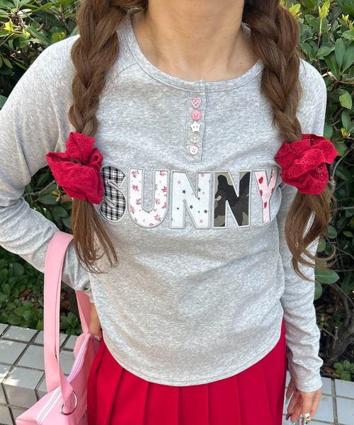 WC(ダブル シー)の「《大人気で長袖Ver.登場☆》アソートボタンパッチワークロゴロンT(Tシャツ/カットソー・レディース・サックスブルー/ホワイト/グレー・FREE)」の11枚目の写真