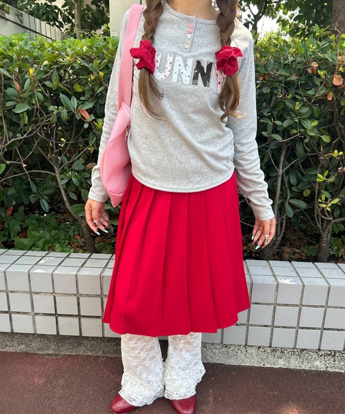 WC(ダブル シー)の「《大人気で長袖Ver.登場☆》アソートボタンパッチワークロゴロンT(Tシャツ/カットソー・レディース・サックスブルー/ホワイト/グレー・FREE)」の13枚目の写真