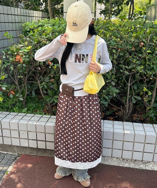 WC(ダブル シー)の「《大人気で長袖Ver.登場☆》アソートボタンパッチワークロゴロンT(Tシャツ/カットソー・レディース・サックスブルー/ホワイト/グレー・FREE)」の19枚目の写真