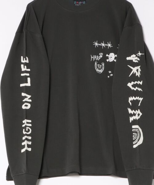 RVCA(ルーカ)の「RVCA メンズ HIGH ON LIFE LS ロンT 【2026年秋冬モデル】/ルーカ長袖袖プリントロンT(Tシャツ/カットソー・メンズ・ブラック系その他・X-LARGE/LARGE/MEDIUM/SMALL)」の2枚目の写真