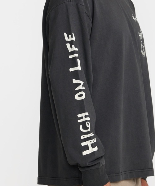 RVCA(ルーカ)の「RVCA メンズ HIGH ON LIFE LS ロンT 【2026年秋冬モデル】/ルーカ長袖袖プリントロンT(Tシャツ/カットソー・メンズ・ブラック系その他・X-LARGE/LARGE/MEDIUM/SMALL)」の7枚目の写真