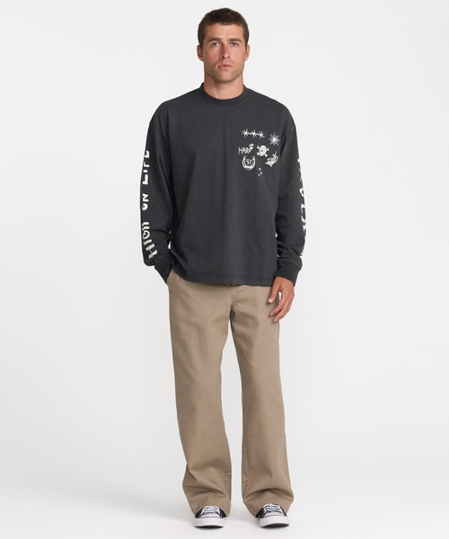 RVCA(ルーカ)の「RVCA メンズ HIGH ON LIFE LS ロンT 【2026年秋冬モデル】/ルーカ長袖袖プリントロンT(Tシャツ/カットソー・メンズ・ブラック系その他・X-LARGE/LARGE/MEDIUM/SMALL)」の8枚目の写真