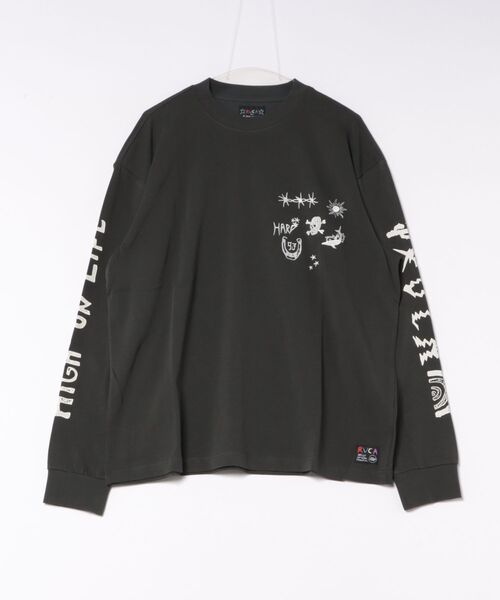 RVCA(ルーカ)の「RVCA メンズ HIGH ON LIFE LS ロンT 【2026年秋冬モデル】/ルーカ長袖袖プリントロンT(Tシャツ/カットソー・メンズ・ブラック系その他・X-LARGE/LARGE/MEDIUM/SMALL)」の3枚目の写真