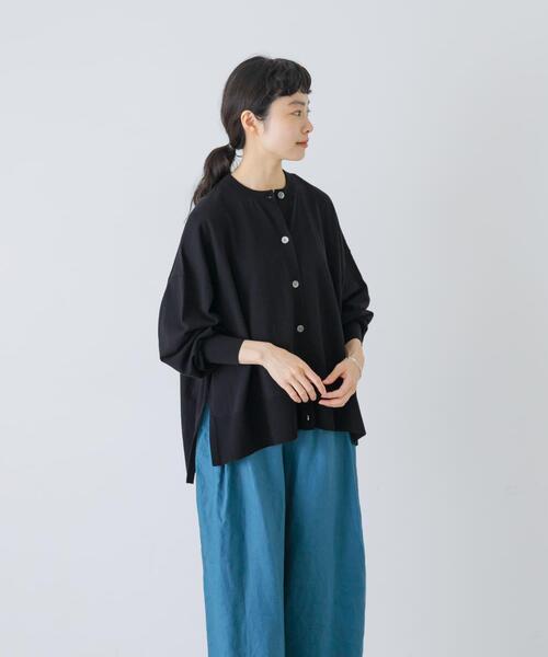 かぐれ(カグレ)の「ハイツイストコットンワイドカーディガン(カーディガン/ボレロ・レディース・ブラック/ネイビー/グレー・FREE)」の2枚目の写真