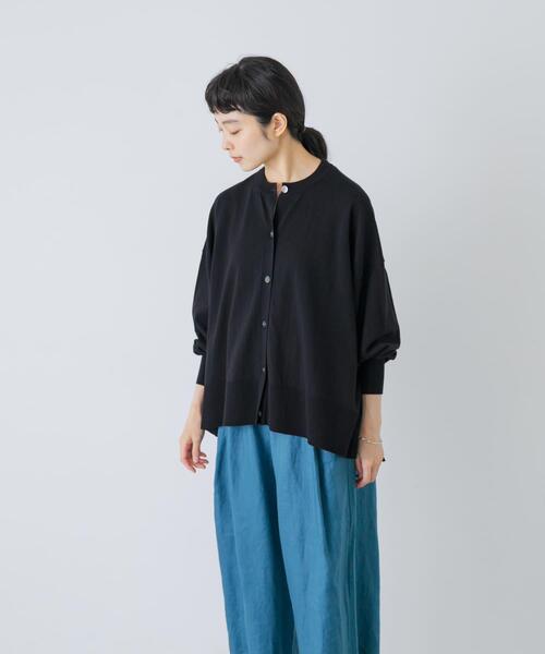 かぐれ(カグレ)の「ハイツイストコットンワイドカーディガン(カーディガン/ボレロ・レディース・ブラック/ネイビー/グレー・FREE)」の7枚目の写真
