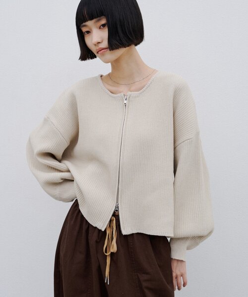 CIAOPANIC TYPY(チャオパニックティピー)の「【WEB限定】軽量・伸縮性◎/スポンディッシュダブルジップニットカーディガン(カーディガン/ボレロ・レディース・グレー/ブラック/ピンク/オフホワイト/ブラウン/カーキ・ONE SIZE)」の8枚目の写真