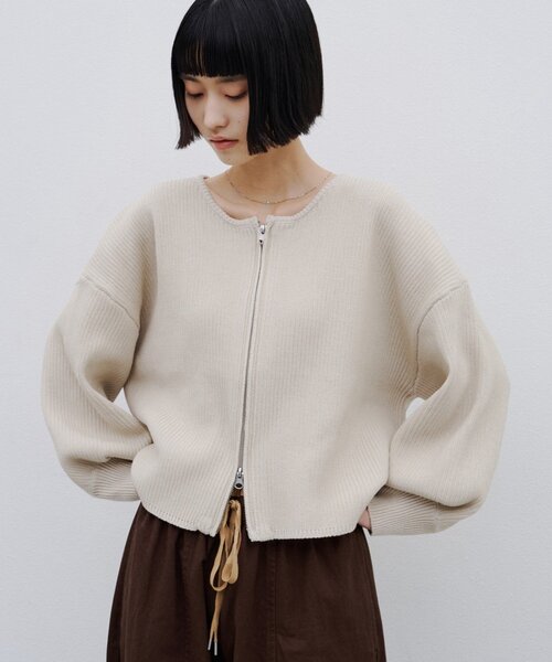 CIAOPANIC TYPY(チャオパニックティピー)の「【WEB限定】軽量・伸縮性◎/スポンディッシュダブルジップニットカーディガン(カーディガン/ボレロ・レディース・グレー/ブラック/ピンク/オフホワイト/ブラウン/カーキ・ONE SIZE)」の16枚目の写真