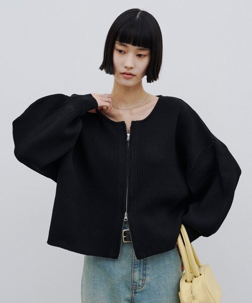 CIAOPANIC TYPY(チャオパニックティピー)の「【WEB限定】軽量・伸縮性◎/スポンディッシュダブルジップニットカーディガン(カーディガン/ボレロ・レディース・グレー/ブラック/ピンク/オフホワイト/ブラウン/カーキ・ONE SIZE)」の18枚目の写真