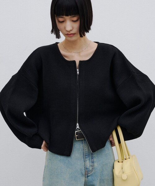 CIAOPANIC TYPY(チャオパニックティピー)の「【WEB限定】軽量・伸縮性◎/スポンディッシュダブルジップニットカーディガン(カーディガン/ボレロ・レディース・グレー/ブラック/ピンク/オフホワイト/ブラウン/カーキ・ONE SIZE)」の21枚目の写真