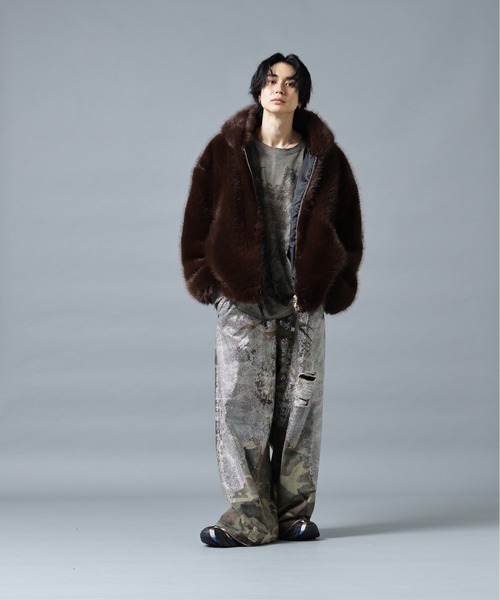 DANKE SCHON（ダンケシェーン）の「DankeSchon/ダンケシェーン/ECO FUR HOOD BLOUSON（ブルゾン・メンズ・ブラウン・M/L）」の9枚目の写真