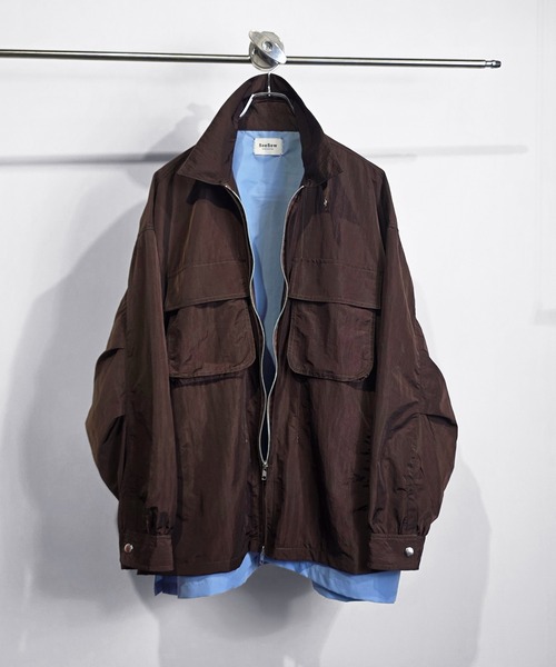 SeeSew(シーソー)の「【UNISEX】LAYERED ZIP SHIRT JACKET/レイヤードジップシャツジャケット(シャツ/ブラウス・メンズ・ブラウン/グレー・M/L)」の11枚目の写真