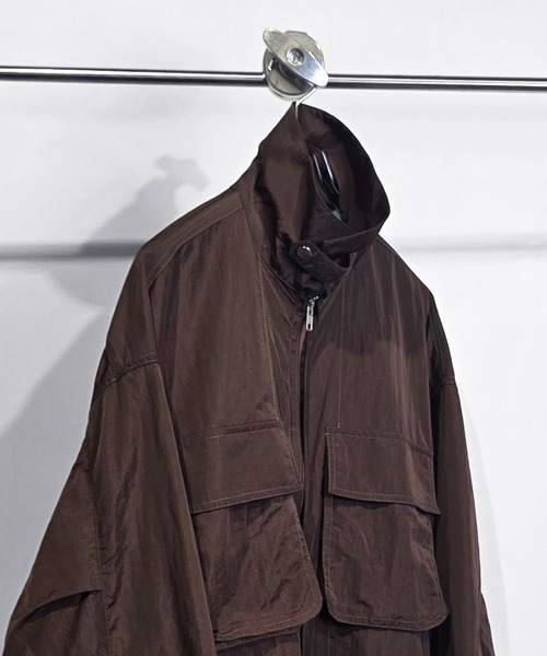 SeeSew(シーソー)の「【UNISEX】LAYERED ZIP SHIRT JACKET/レイヤードジップシャツジャケット(シャツ/ブラウス・メンズ・ブラウン/グレー・M/L)」の14枚目の写真