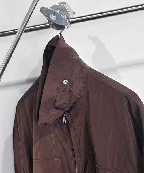 SeeSew(シーソー)の「【UNISEX】LAYERED ZIP SHIRT JACKET/レイヤードジップシャツジャケット(シャツ/ブラウス・メンズ・ブラウン/グレー・M/L)」の15枚目の写真