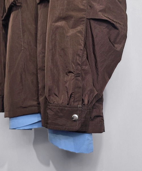 SeeSew(シーソー)の「【UNISEX】LAYERED ZIP SHIRT JACKET/レイヤードジップシャツジャケット(シャツ/ブラウス・メンズ・ブラウン/グレー・M/L)」の16枚目の写真