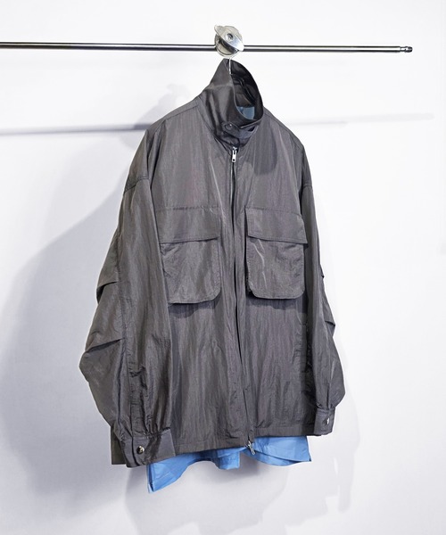 SeeSew(シーソー)の「【UNISEX】LAYERED ZIP SHIRT JACKET/レイヤードジップシャツジャケット(シャツ/ブラウス・メンズ・ブラウン/グレー・M/L)」の5枚目の写真