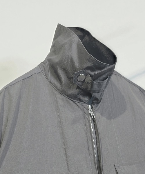 SeeSew(シーソー)の「【UNISEX】LAYERED ZIP SHIRT JACKET/レイヤードジップシャツジャケット(シャツ/ブラウス・メンズ・ブラウン/グレー・M/L)」の8枚目の写真