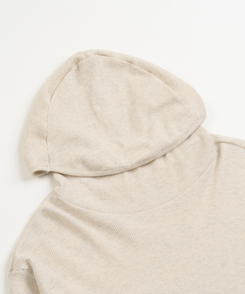 TOFFEE(トフィー)の「ワッフルハイヒールフードロングスリーブ (OATMEAL)(パーカー・メンズ・その他・SMALL/MEDIUM/LARGE/X-LARGE)」の5枚目の写真