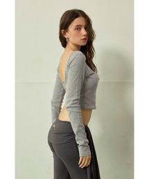 Back Adjuster Long Sleeve Top /パッドinバックジャスタートップス