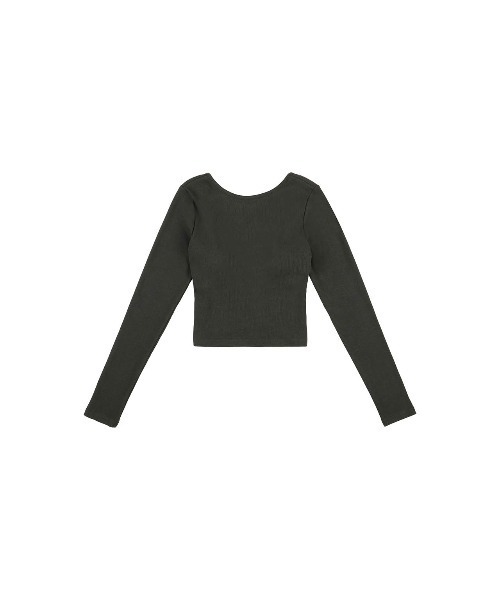 ALEXIA STAM(アリシアスタン)の「Back Adjuster Long Sleeve Top /パッドinバックジャスタートップス(Tシャツ/カットソー・レディース・ホワイト/チャコールグレー/グレー・S/M/L)」の21枚目の写真