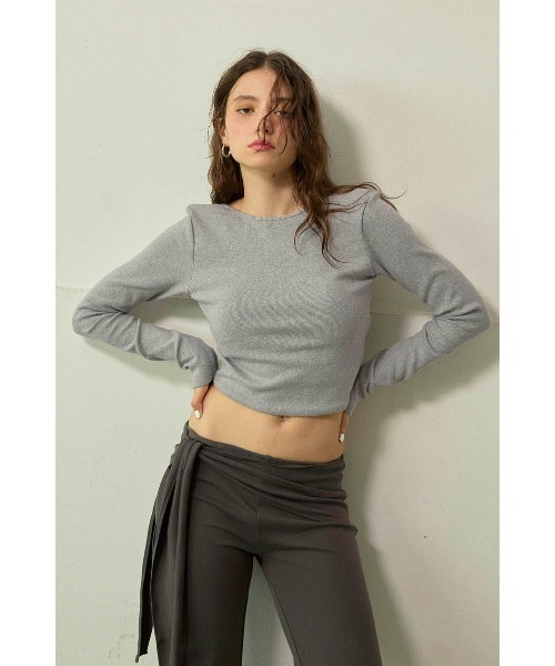 ALEXIA STAM(アリシアスタン)の「Back Adjuster Long Sleeve Top /パッドinバックジャスタートップス(Tシャツ/カットソー・レディース・ホワイト/チャコールグレー/グレー・S/M/L)」の16枚目の写真