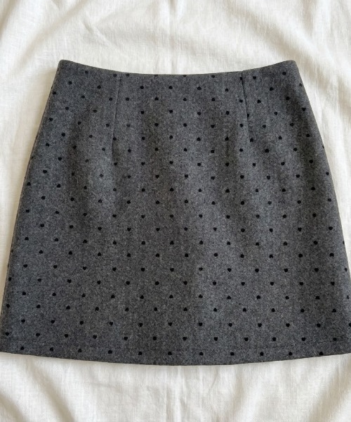 owen（オーウェン）の「ドットジャカード Aライン ミニスカート（スカート・レディース・グレー・S/M/L）」の3枚目の写真