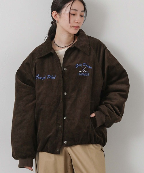 PARROTT CANVAS（パロットキャンバス）の「コールスタジアムジャケット（スタジャン・レディース・ブラウン/アイボリー・FREE）」の18枚目の写真