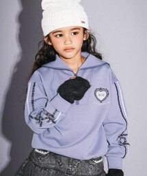 nexchic（ネクシック）の「セーラーカラーハーフジップリボントレーナー(110~150cm)（スウェット）」