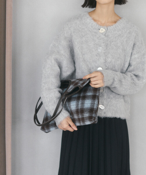 Firsthand（ファーストハンド）の「Firsthand/ファーストハンド チェックパターン パイピングトートバッグ【限定展開】（ハンドバッグ・レディース・キャメル/グリーン/ブルー・ONE SIZE）」の9枚目の写真