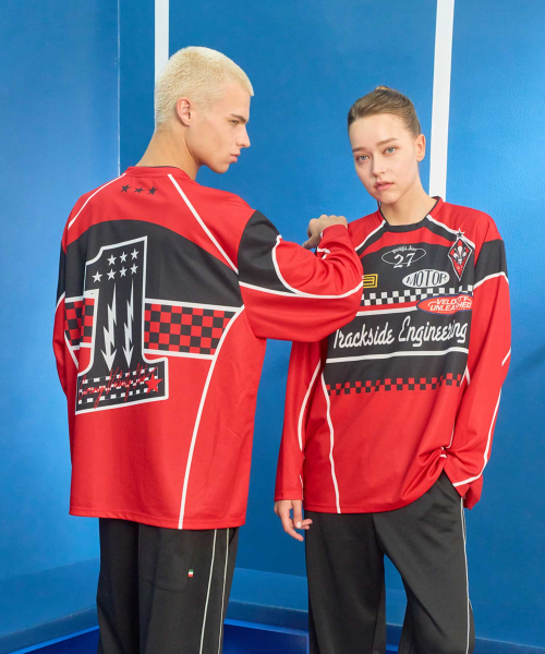 GALEX(ギャレックス)の「レーシングジャージ ロングスリーブ レッド GA6743 RD(Tシャツ/カットソー・レディース・その他・MEDIUM/LARGE)」の4枚目の写真