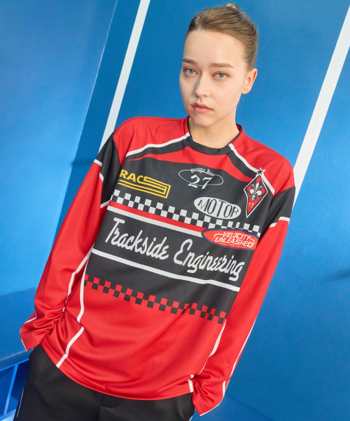 GALEX(ギャレックス)の「レーシングジャージ ロングスリーブ レッド GA6743 RD(Tシャツ/カットソー・レディース・その他・MEDIUM/LARGE)」の5枚目の写真
