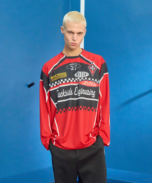 GALEX(ギャレックス)の「レーシングジャージ ロングスリーブ レッド GA6743 RD(Tシャツ/カットソー・レディース・その他・MEDIUM/LARGE)」の6枚目の写真