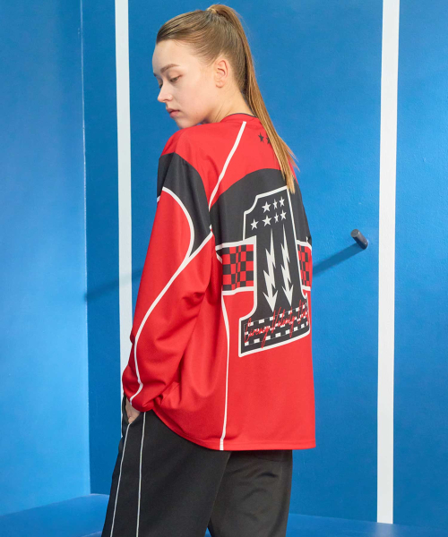 GALEX(ギャレックス)の「レーシングジャージ ロングスリーブ レッド GA6743 RD(Tシャツ/カットソー・レディース・その他・MEDIUM/LARGE)」の10枚目の写真