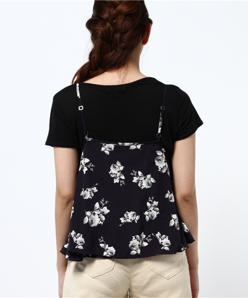 archives（アルシーヴ）の「花柄ティアードキャミ（シャツ/ブラウス・レディース・ネイビー/オフホワイト/ピンク・MEDIUM）」の6枚目の写真