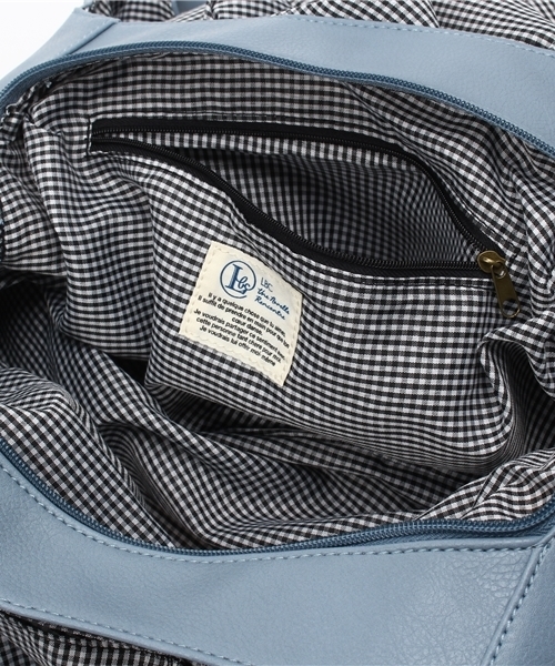 LBC（エルビーシー）の「中仕切りバルーントートバッグ    （トートバッグ・レディース・オフホワイト/ブラック/ライトブルー・ONE SIZE）」の9枚目の写真