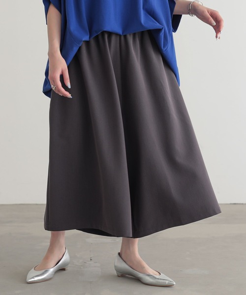 n'OrLABEL（ノアールレーベル）の「『大人めガウチョパンツ』（その他パンツ・レディース・ネイビー/カーキ/ブラック/キャメル/チャコールグレー・FREE）」の3枚目の写真