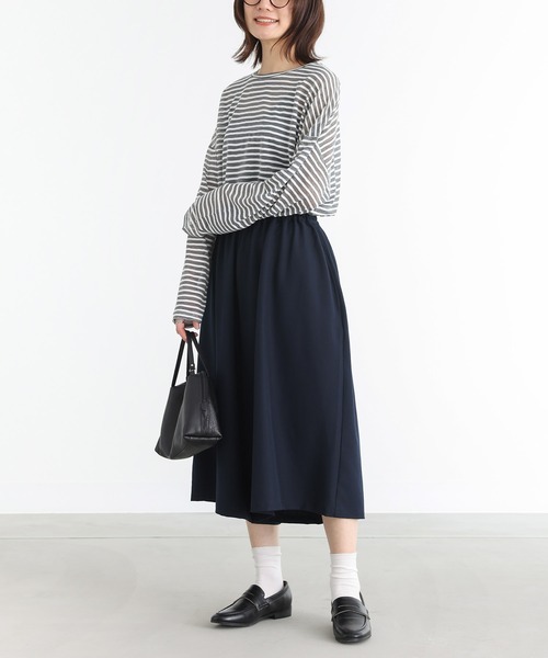 n'OrLABEL（ノアールレーベル）の「『大人めガウチョパンツ』（その他パンツ・レディース・ネイビー/カーキ/ブラック/キャメル/チャコールグレー・FREE）」の16枚目の写真