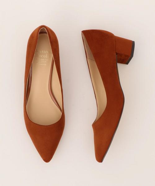 Boisson Chocolat（ボワソンショコラ）の「〈B〉ﾎﾟｲﾝﾃｯﾄﾞﾁｬﾝｷｰPS 40（パンプス・レディース・ネイビー/グレー/ブラック/ピンク/ベージュ/ライトグレー/オレンジ/マスタード/その他1/ブラウン/ワインレッド/オリーブ・24cm/24.5cm/23.5cm/22.5cm/22cm/23cm/25cm）」の4枚目の写真