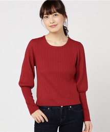 mystic | ワイドリブ袖パフニット(ニット/セーター)