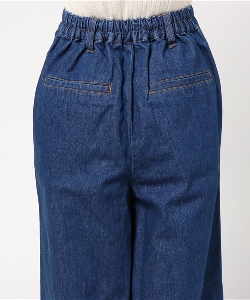 PUNYUS(プニュズ)の「フリンジフレアデニムパンツ(デニムパンツ・レディース・ライトインディゴブルー/インディゴブルー/ホワイト・4/2/3/1)」の8枚目の写真