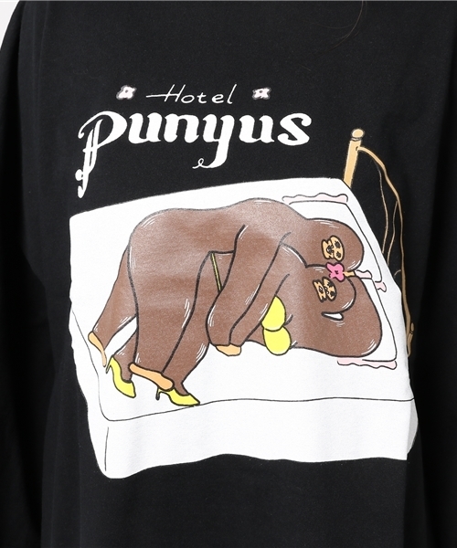 PUNYUS（プニュズ）の「ホテルプニュズBIG Tシャツ（Tシャツ/カットソー・レディース・サックスブルー/ライトピンク/ブラック/杢グレー・FREE）」の11枚目の写真