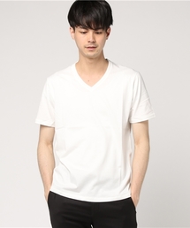 贅沢なVネック半袖Ｔシャツ / Albini Cotton
