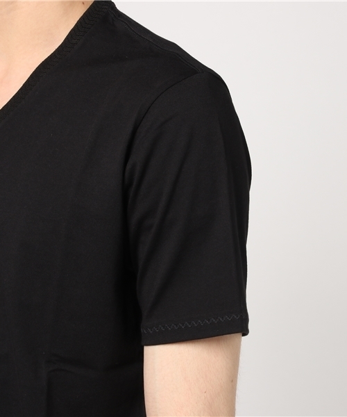 MEN'S BIGI(メンズビギ)の「贅沢なVネック半袖Tシャツ / Albini Cotton(Tシャツ/カットソー・メンズ・ネイビー/ホワイト/ライトオリーブ/ブラック・S/L/M)」の8枚目の写真