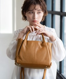 [mieno] spira 牛革レザーハンドバッグ