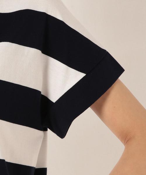 coen（コーエン）の「【大人気・復刻・新色追加】ワイドボーダーボートネックTシャツ（Tシャツ/カットソー・レディース・ネイビー/ブラウン・LARGE/MEDIUM）」の8枚目の写真