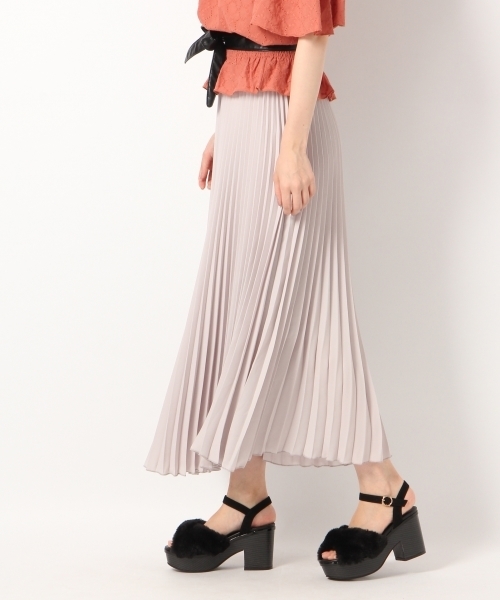 Heather（ヘザー）の「プリーツマキシスカート 763153（スカート・レディース・テラコッタ/ブラック/グレー系その他・FREE）」の2枚目の写真