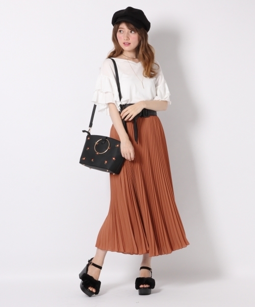 Heather（ヘザー）の「プリーツマキシスカート 763153（スカート・レディース・テラコッタ/ブラック/グレー系その他・FREE）」の15枚目の写真