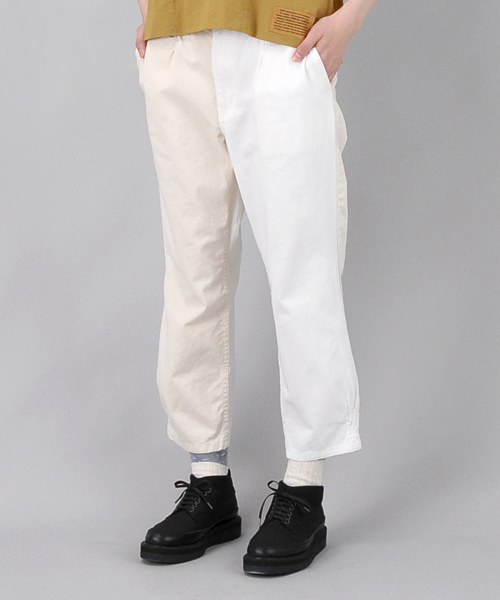 Ne-net（ネネット）の「チノコンビ（チノパンツ・レディース・オフホワイト/ネイビー/カーキ・02/01/03）」の2枚目の写真