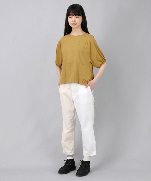 Ne-net（ネネット）の「チノコンビ（チノパンツ・レディース・オフホワイト/ネイビー/カーキ・02/01/03）」の4枚目の写真