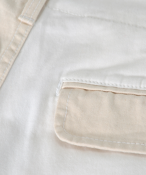 Ne-net（ネネット）の「チノコンビ（チノパンツ・レディース・オフホワイト/ネイビー/カーキ・02/01/03）」の7枚目の写真