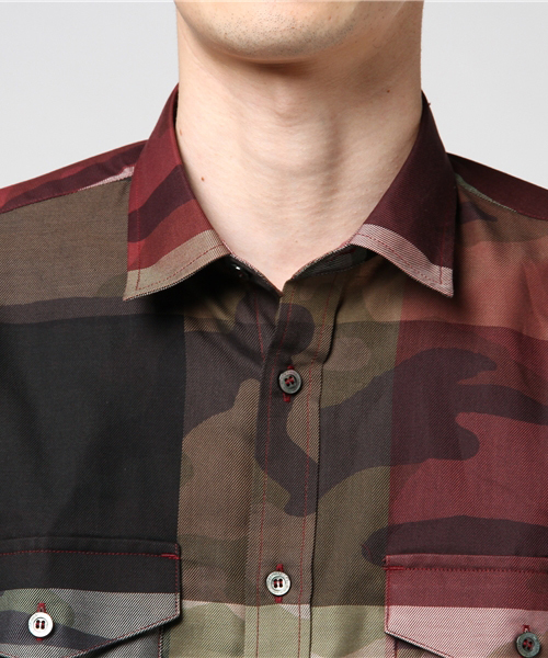 BLACK LABEL CRESTBRIDGE(ブラックレーベル・クレストブリッジ)の「カムフラ-ジュクレストブリッジチェックシャツ(シャツ/ブラウス・メンズ・レッド・M/L)」の4枚目の写真